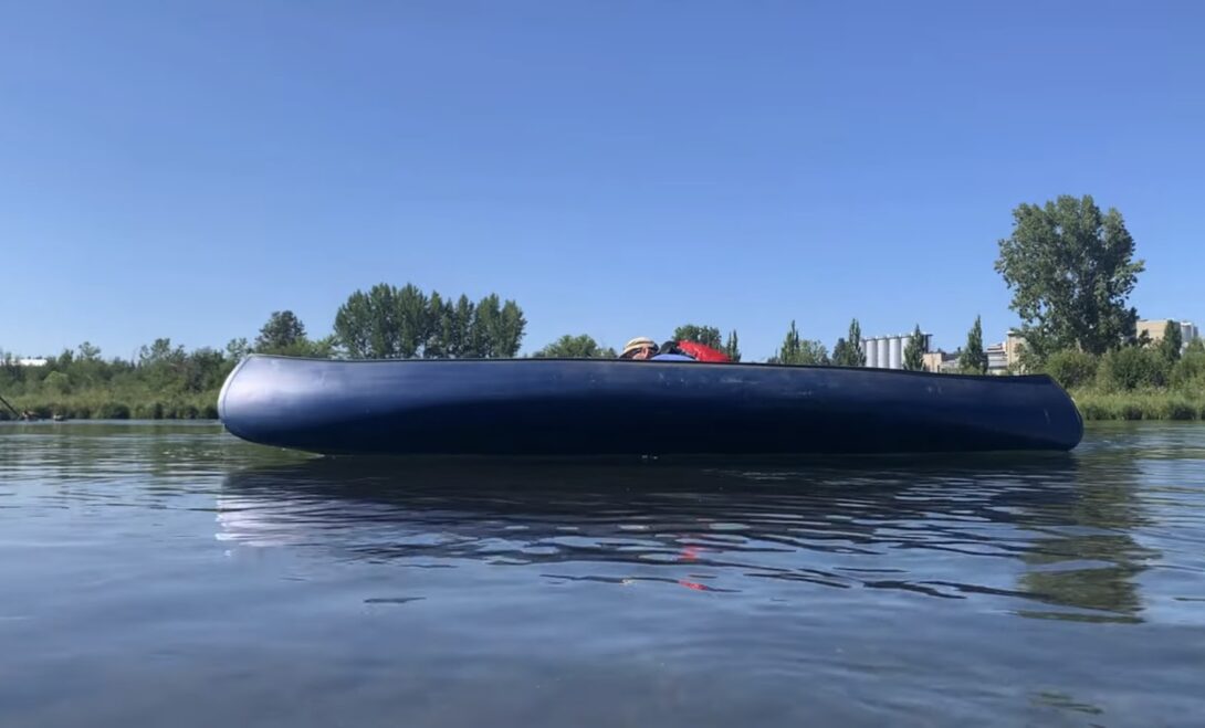 A canoe on a river