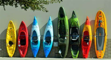 Kayaks near the wall